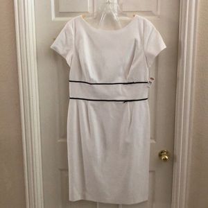 Talbots White with Black Summer Dress. Size 16